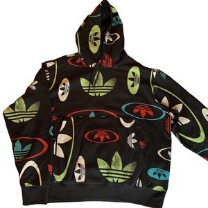 Rare Adidas Hoody Sweatshirt with Logos all over - brand new